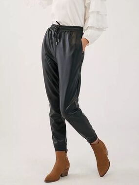 Anthropologie Avec Les Filles Faisa Faux Leather Joggers